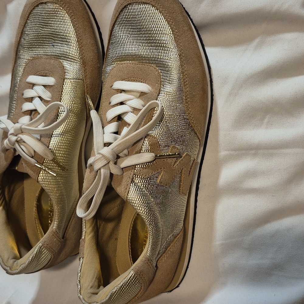 Michael Kors Gold and Tan Footwear